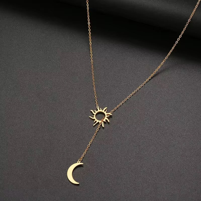 Sun moon Necklace