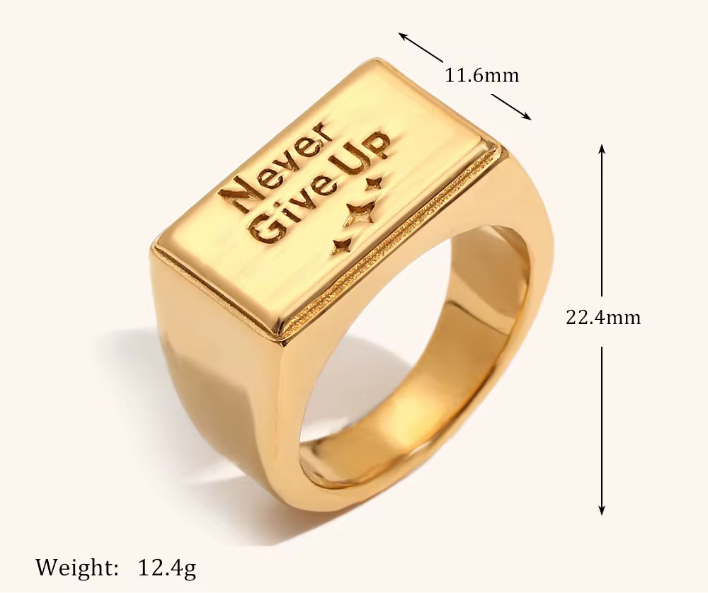 Never Give Up Ring