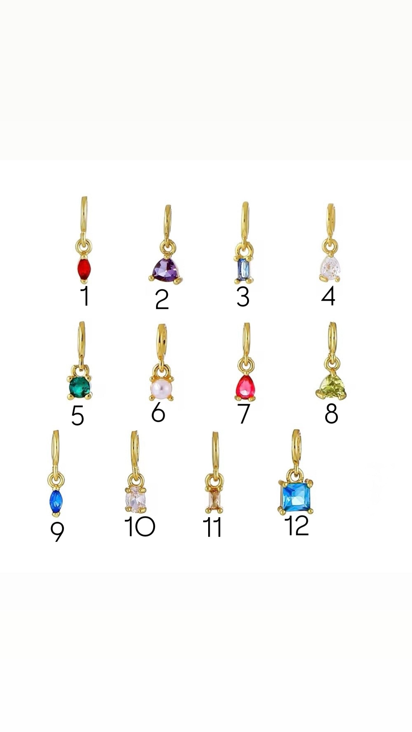 Birthstone Charms