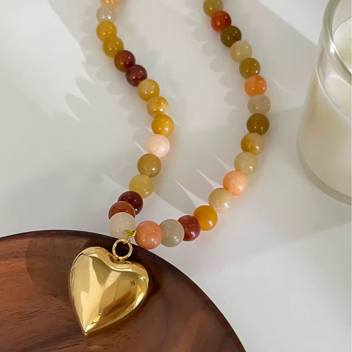 Nude Heart Necklace
