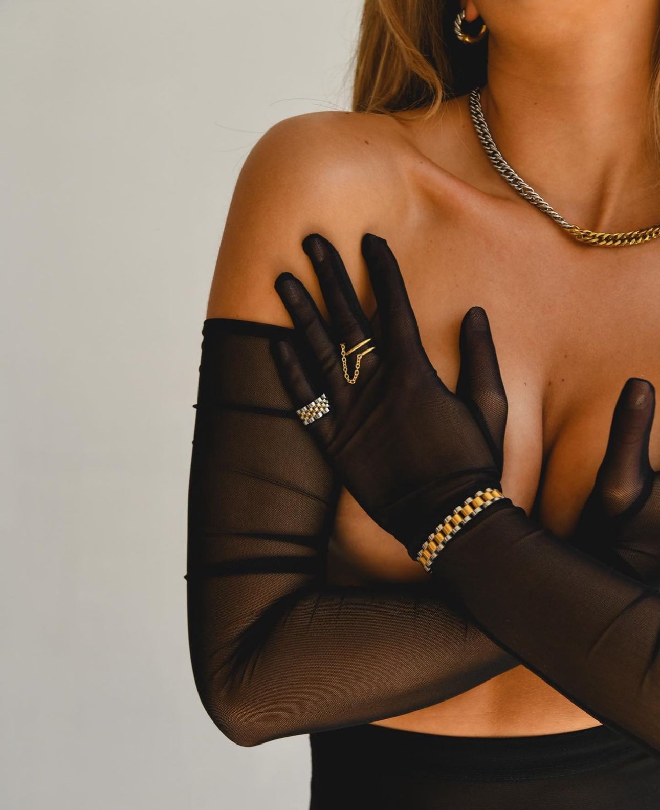 Pulsera de metal mixto