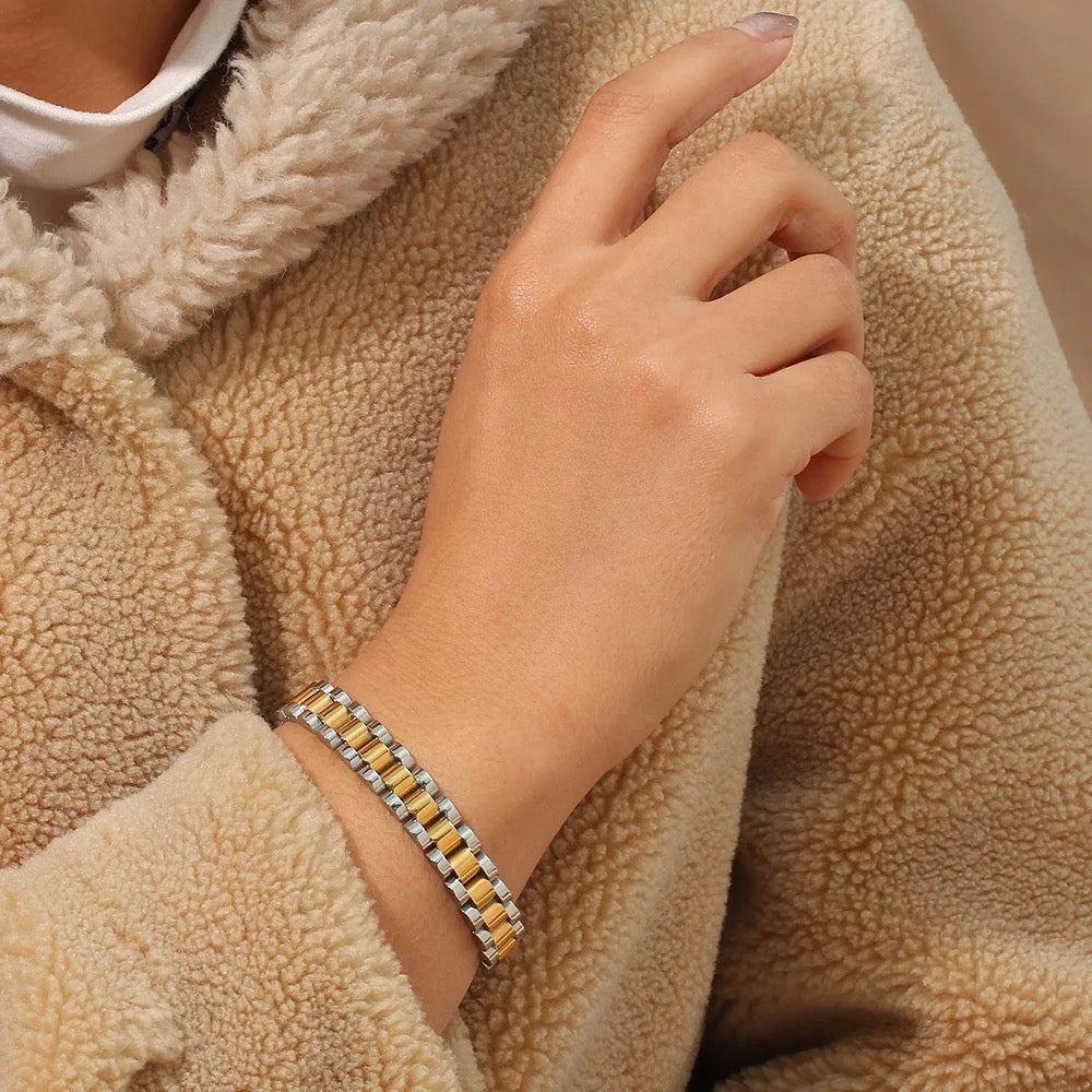 Pulsera de metal mixto