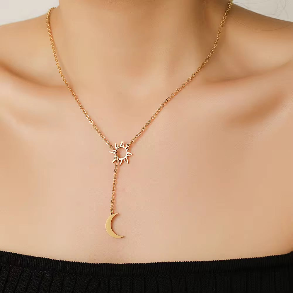 Sun moon Necklace