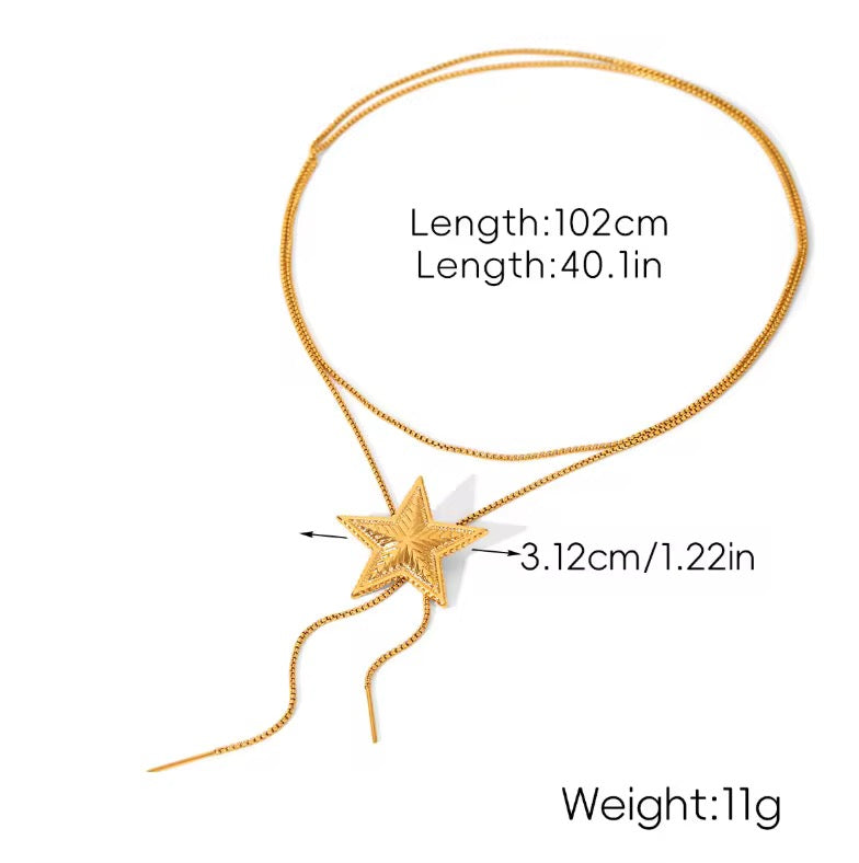 Star Lariat Necklace