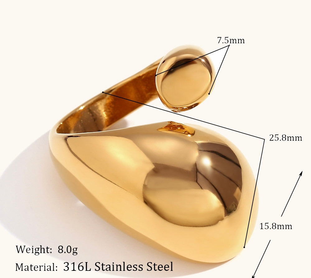 Anillo de gota atrevida