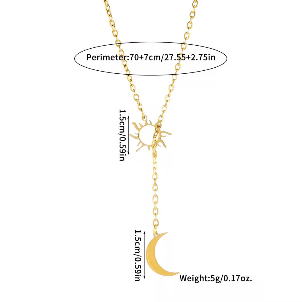 Sun moon Necklace