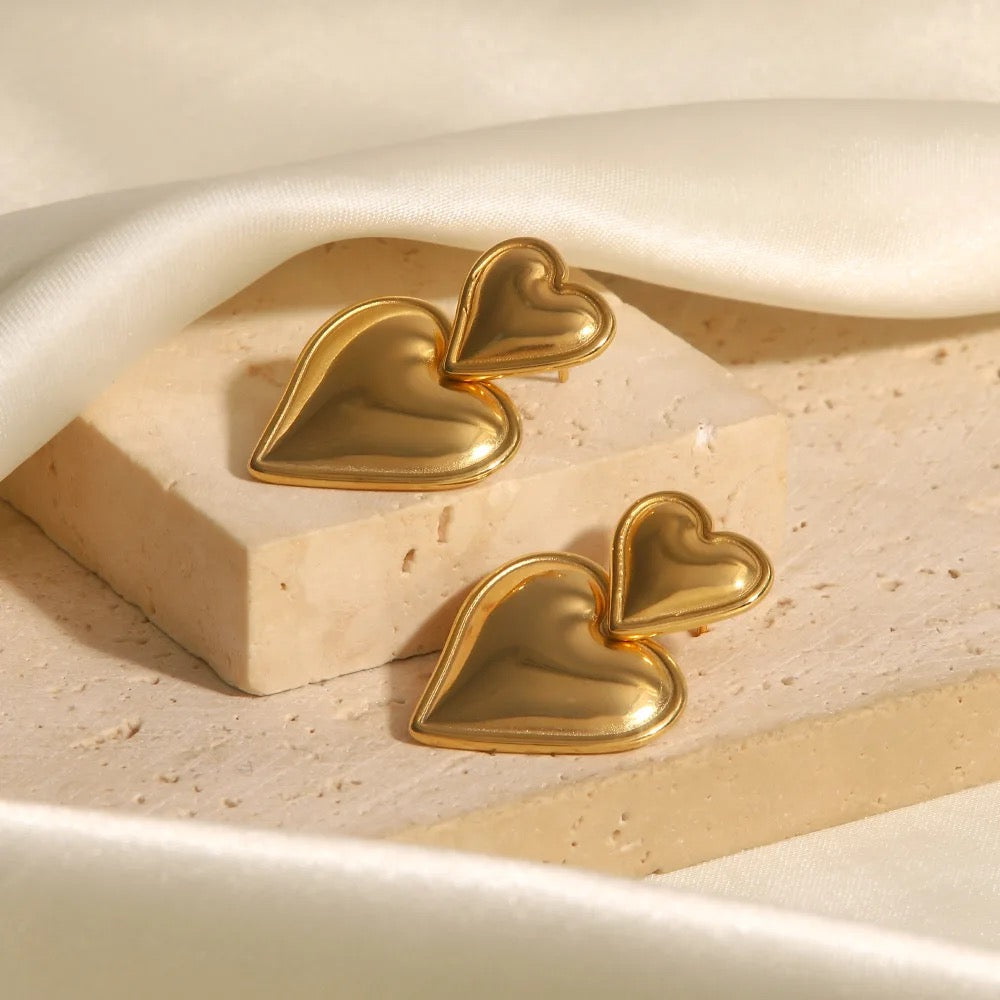 Double Heart Earrings