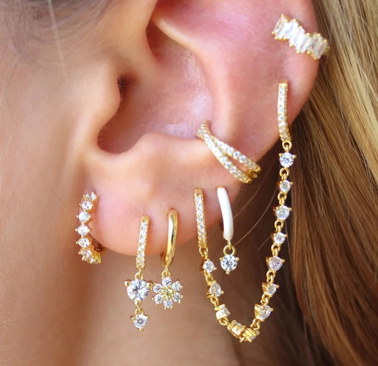 Piercing and huggies
