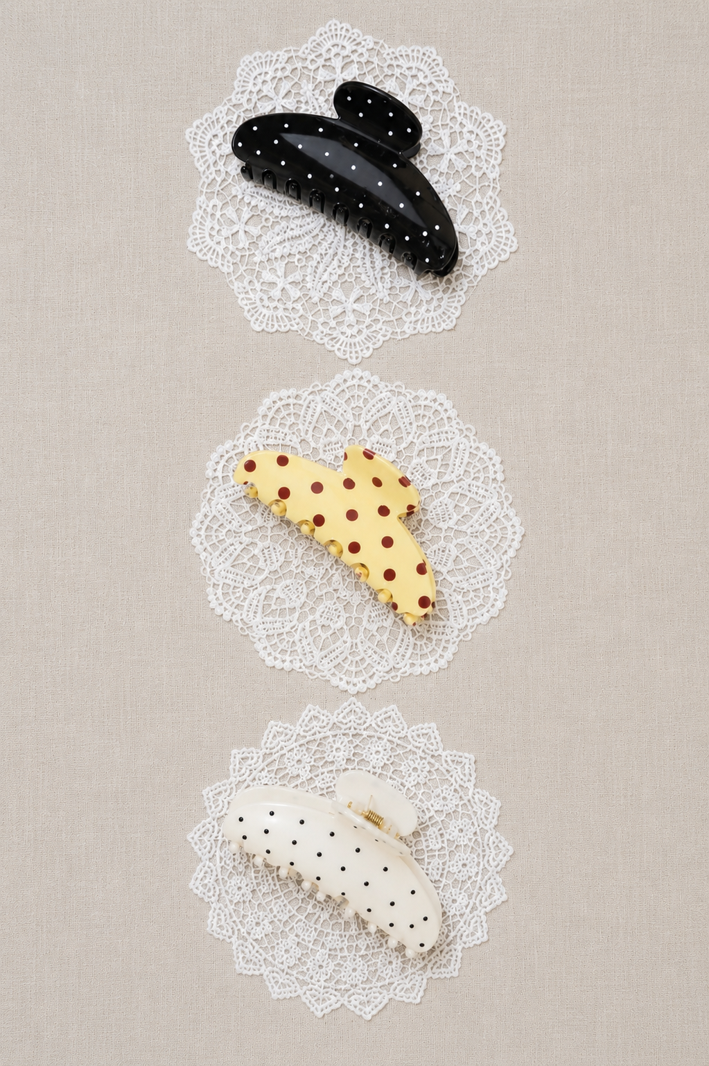 Polka Claw Clips
