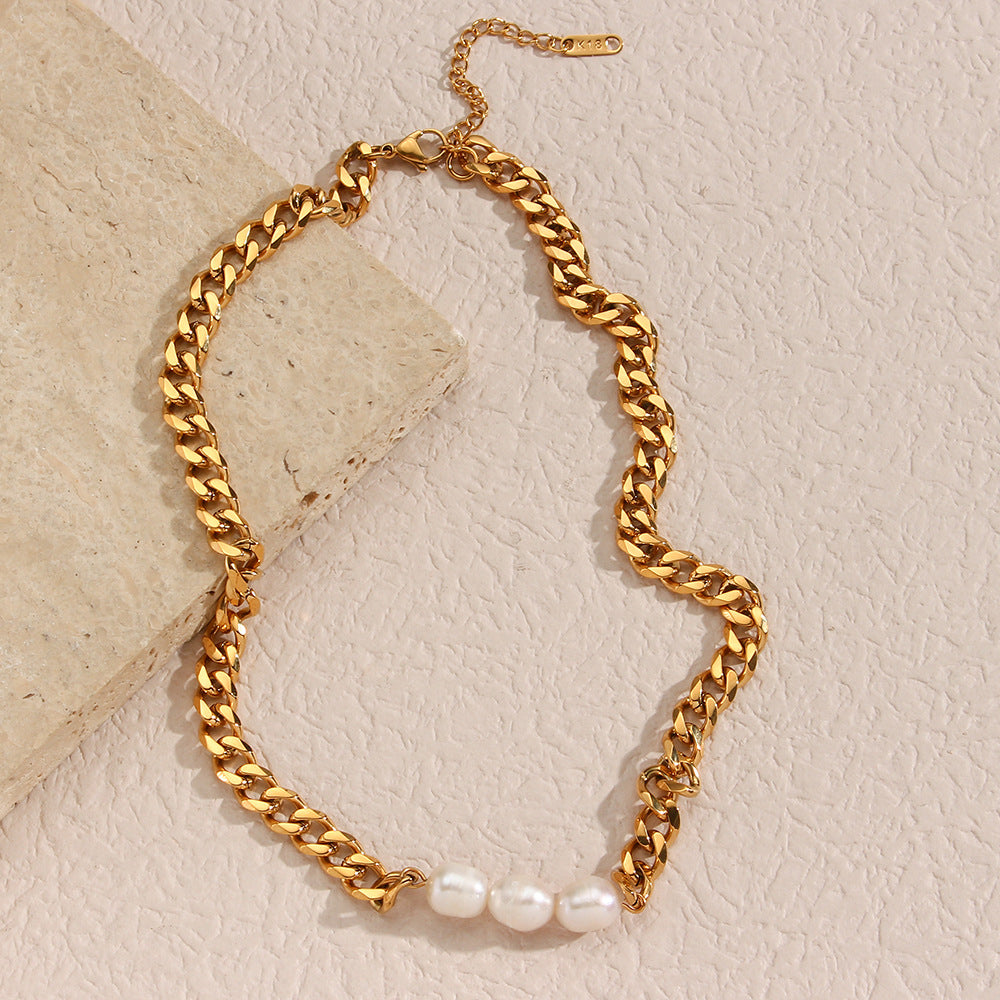 Pearl Cuban Choker