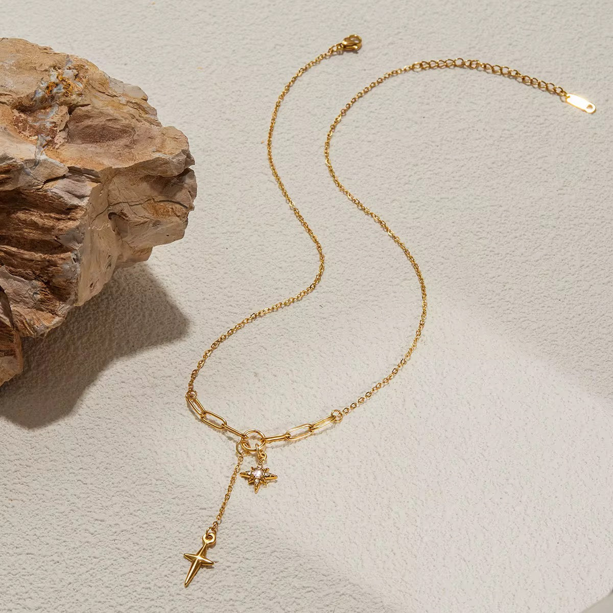 Cross & Star Necklace