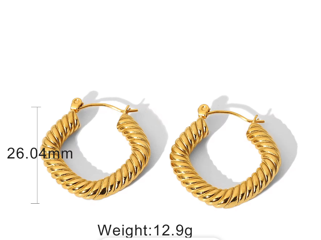 Golden Rope Hoops