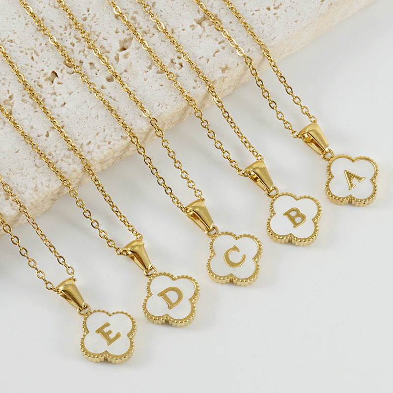 Clover Letter Necklace