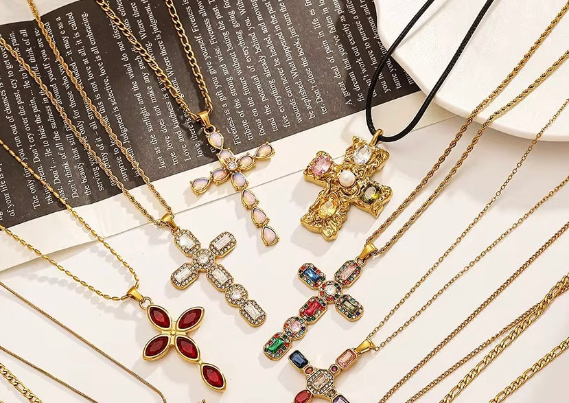 Bloom Cross Necklace