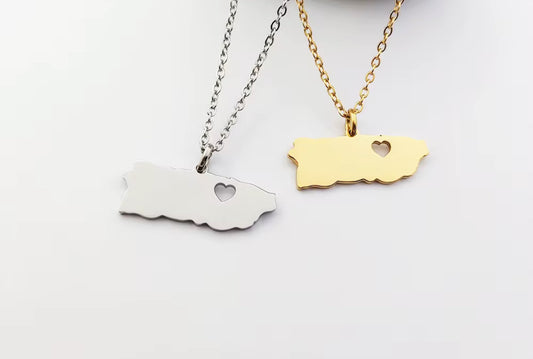 Boricua Heart Necklace| PRE ORDER