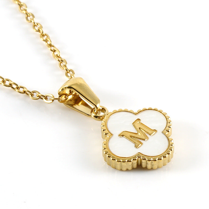 Clover Letter Necklace