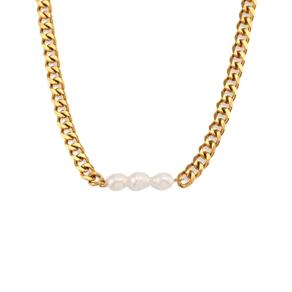 Pearl Cuban Choker