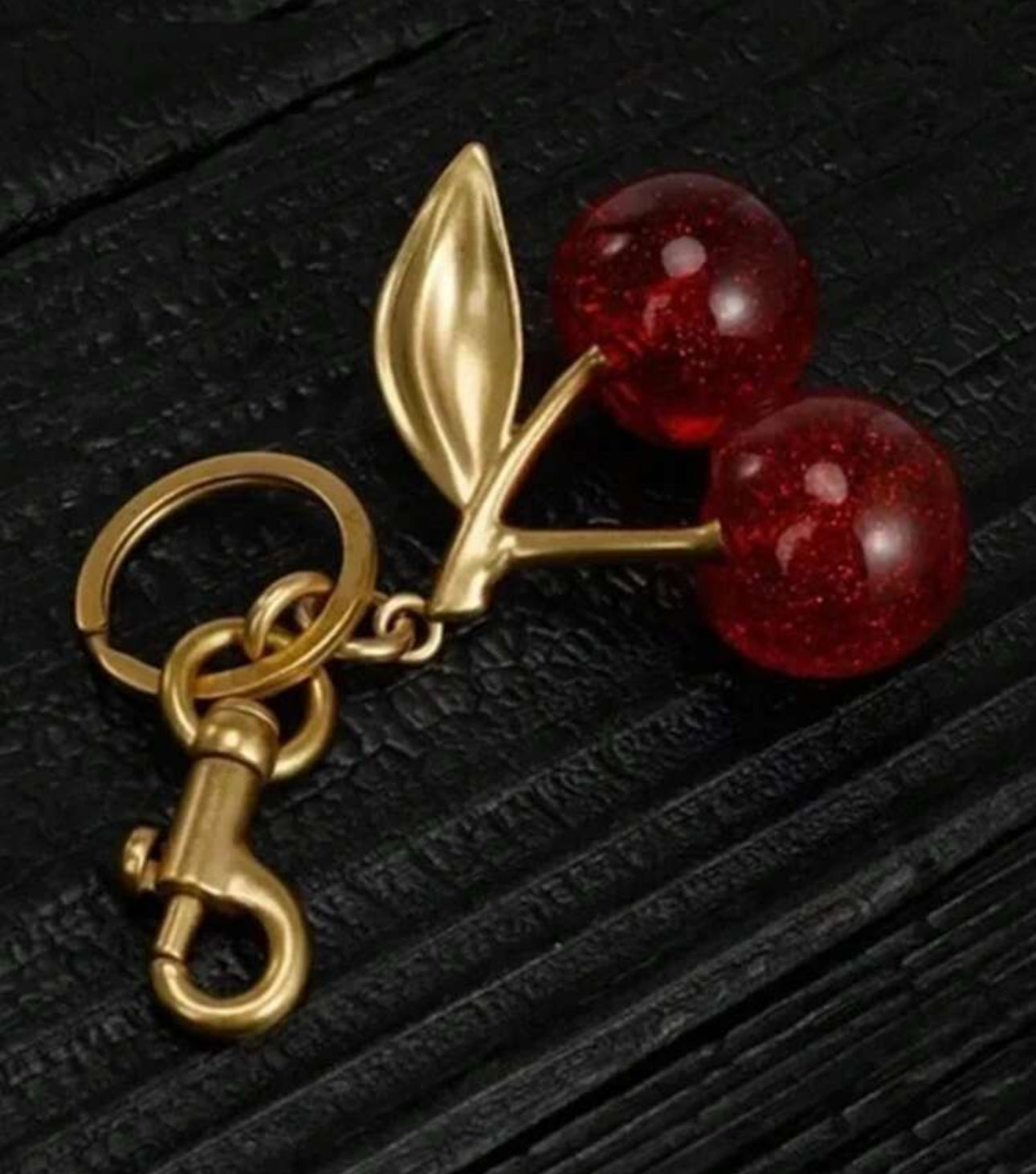 Glitter Cherry Charm