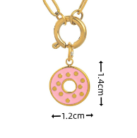 Pink donut Charm