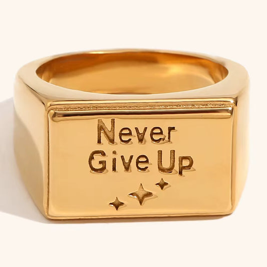 Never Give Up Ring