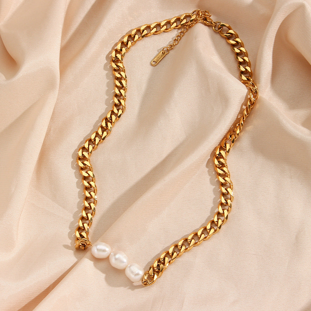 Pearl Cuban Choker