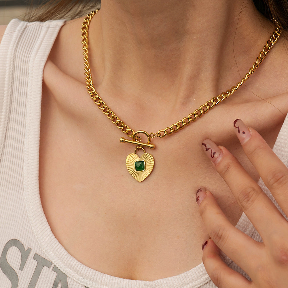 Green Heart Necklace