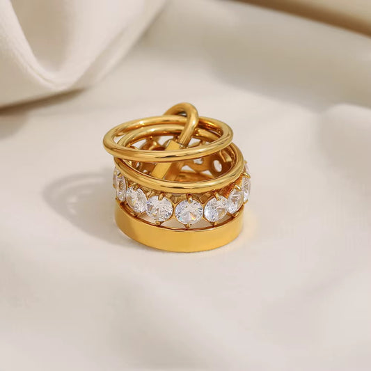 Golden Aura Ring Set