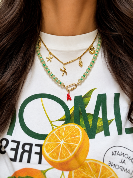 Coral Heart Necklace