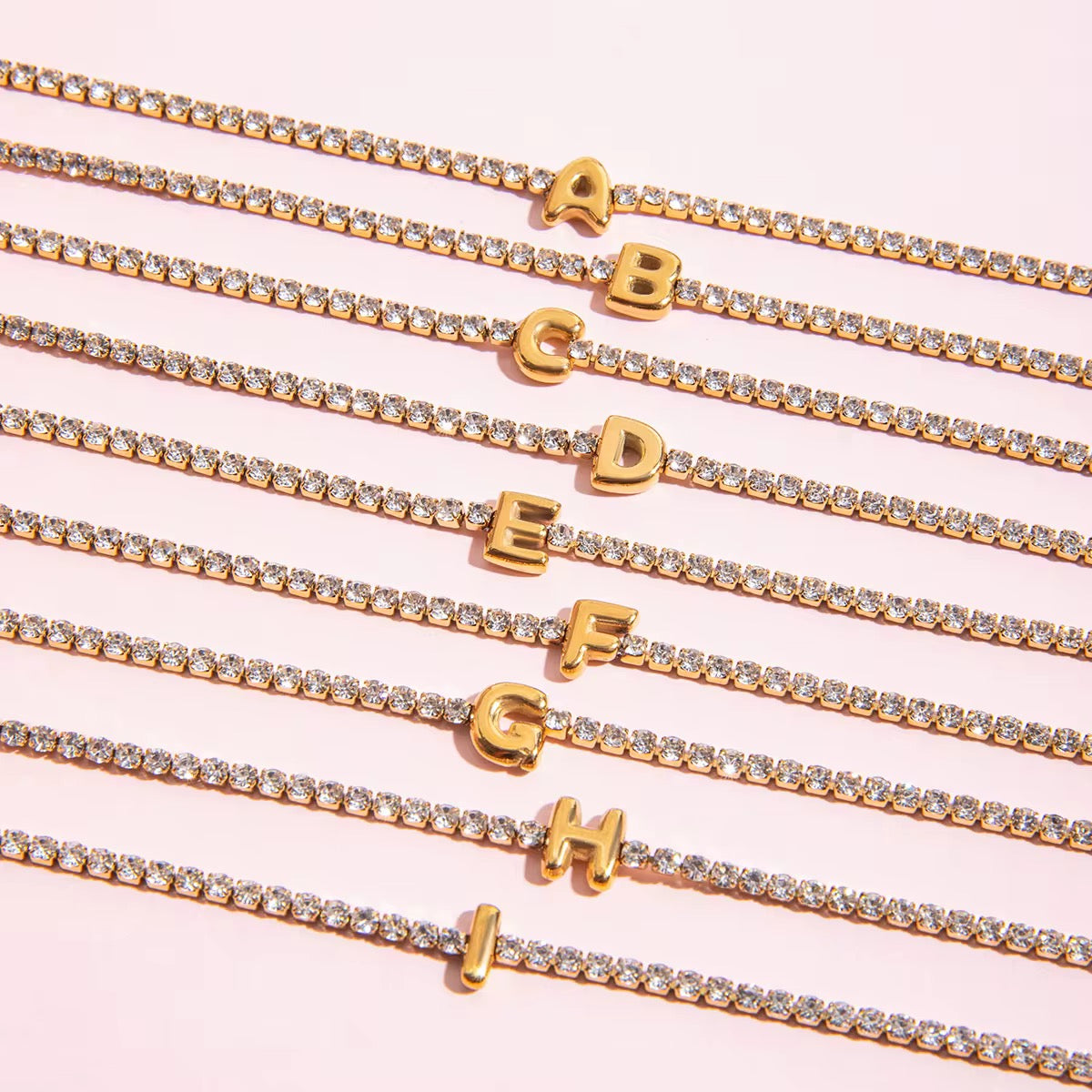 Personalized Initial Tennis Bracelet