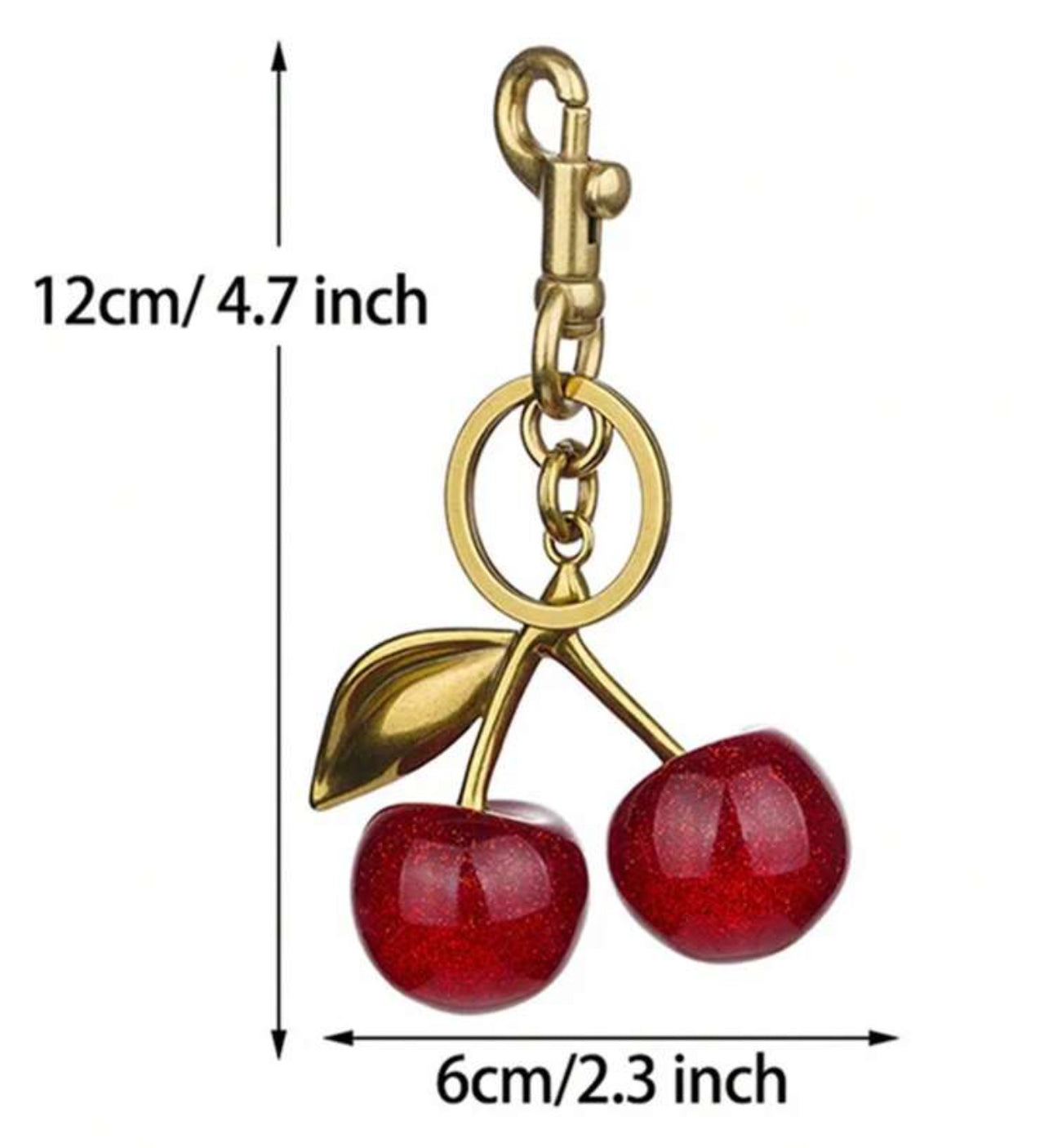 Glitter Cherry Charm