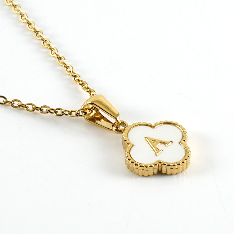 Clover Letter Necklace