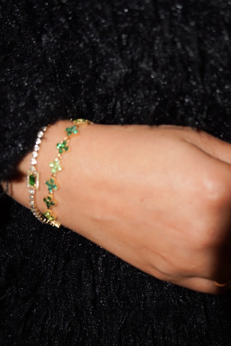Emerald Clover Bracelet