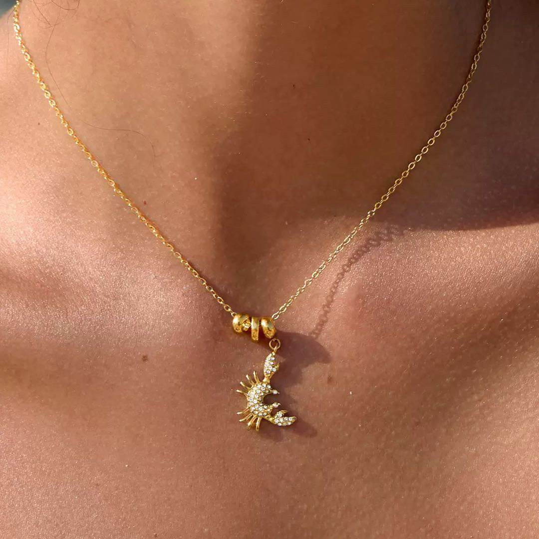 Golden Crab Necklace