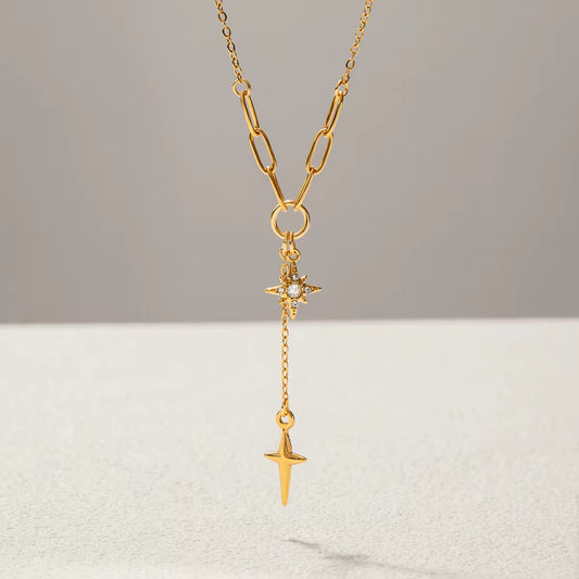 Cross & Star Necklace