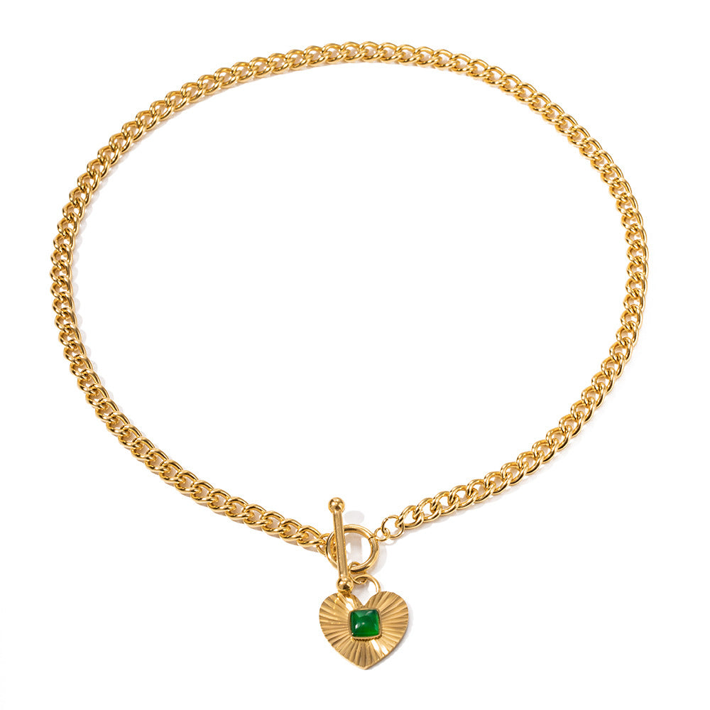 Green Heart Necklace