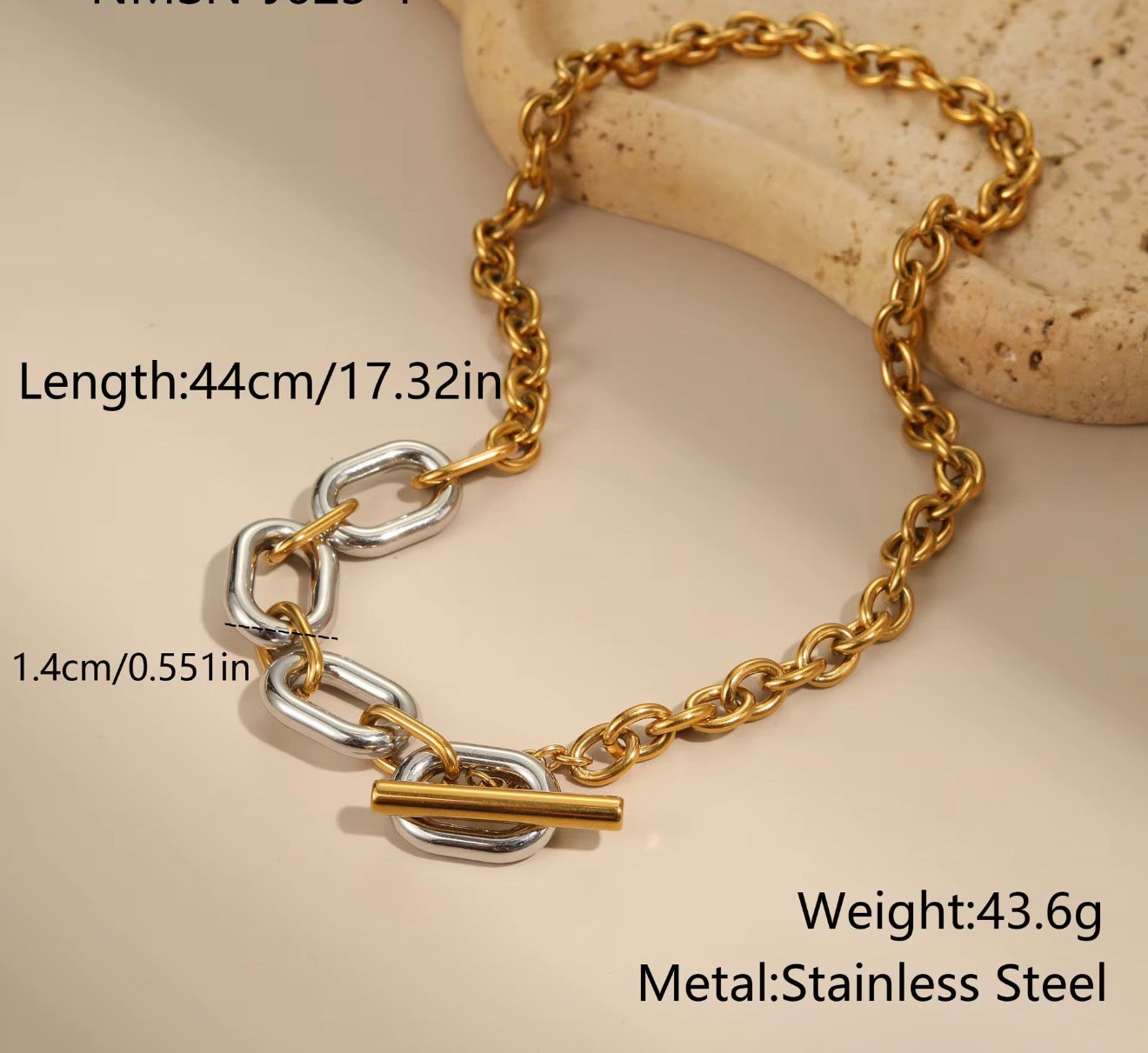 Two-Tone Link Necklace