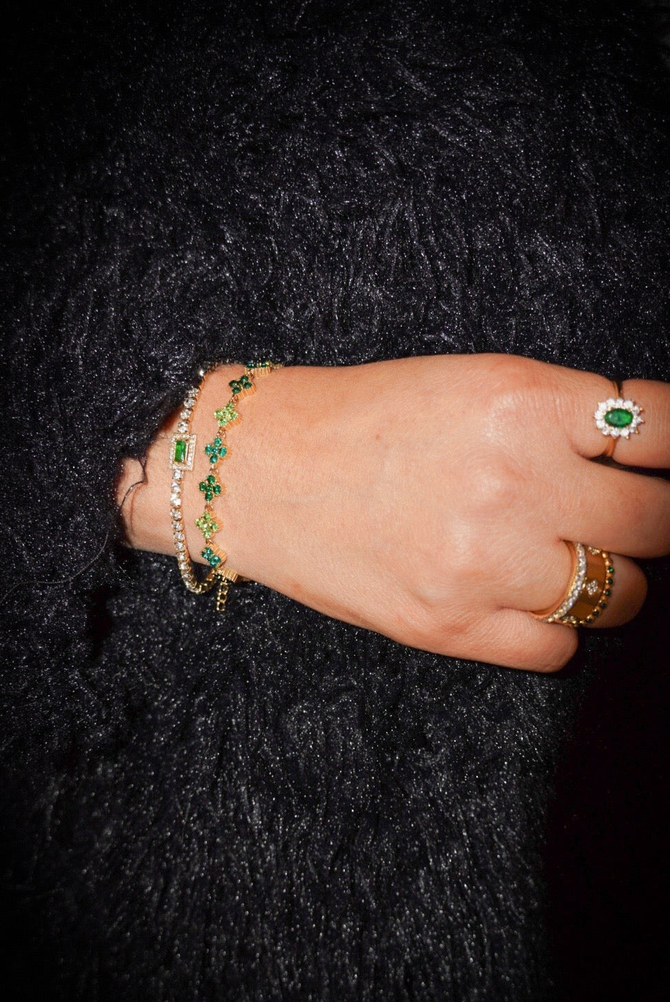 Emerald Clover Bracelet