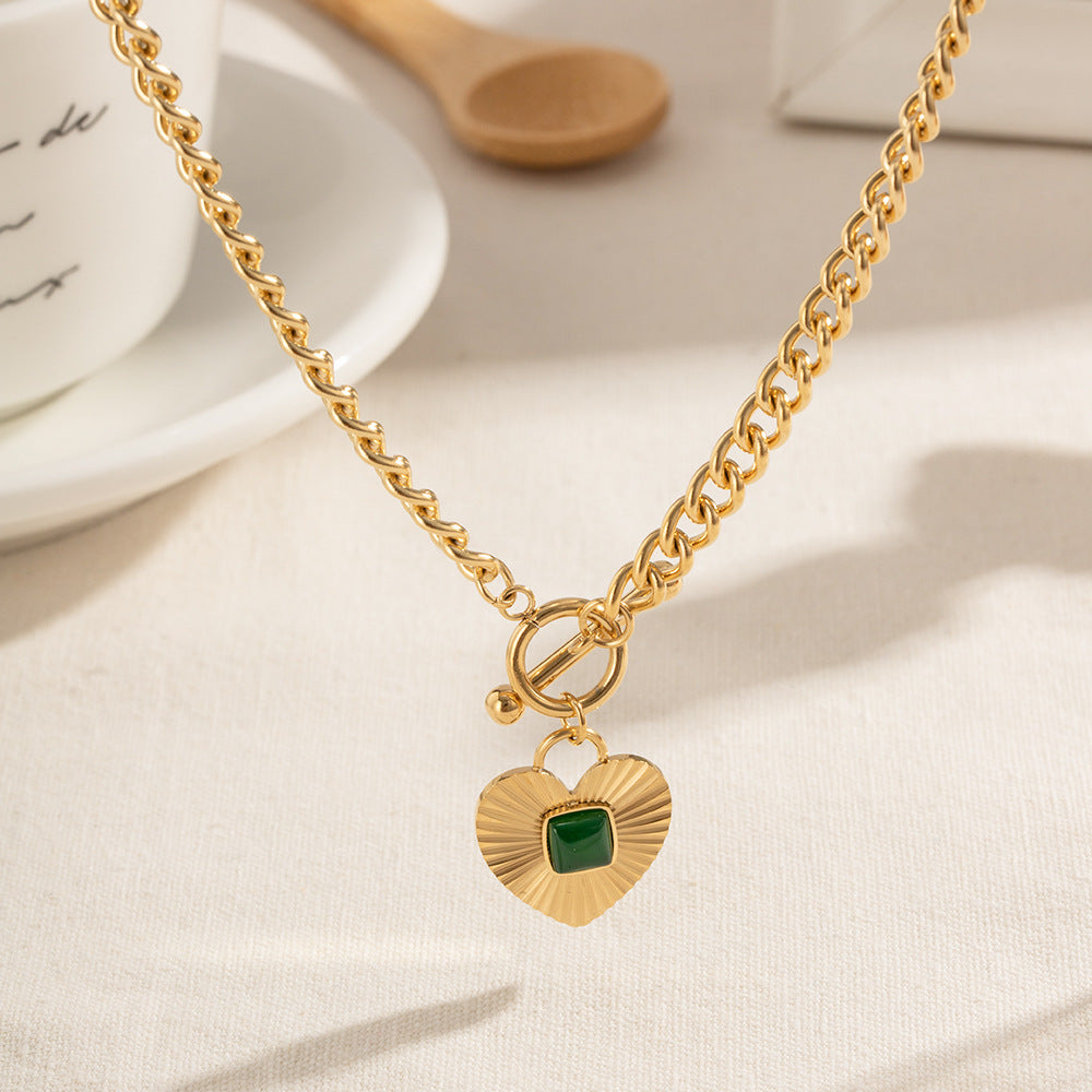 Green Heart Necklace