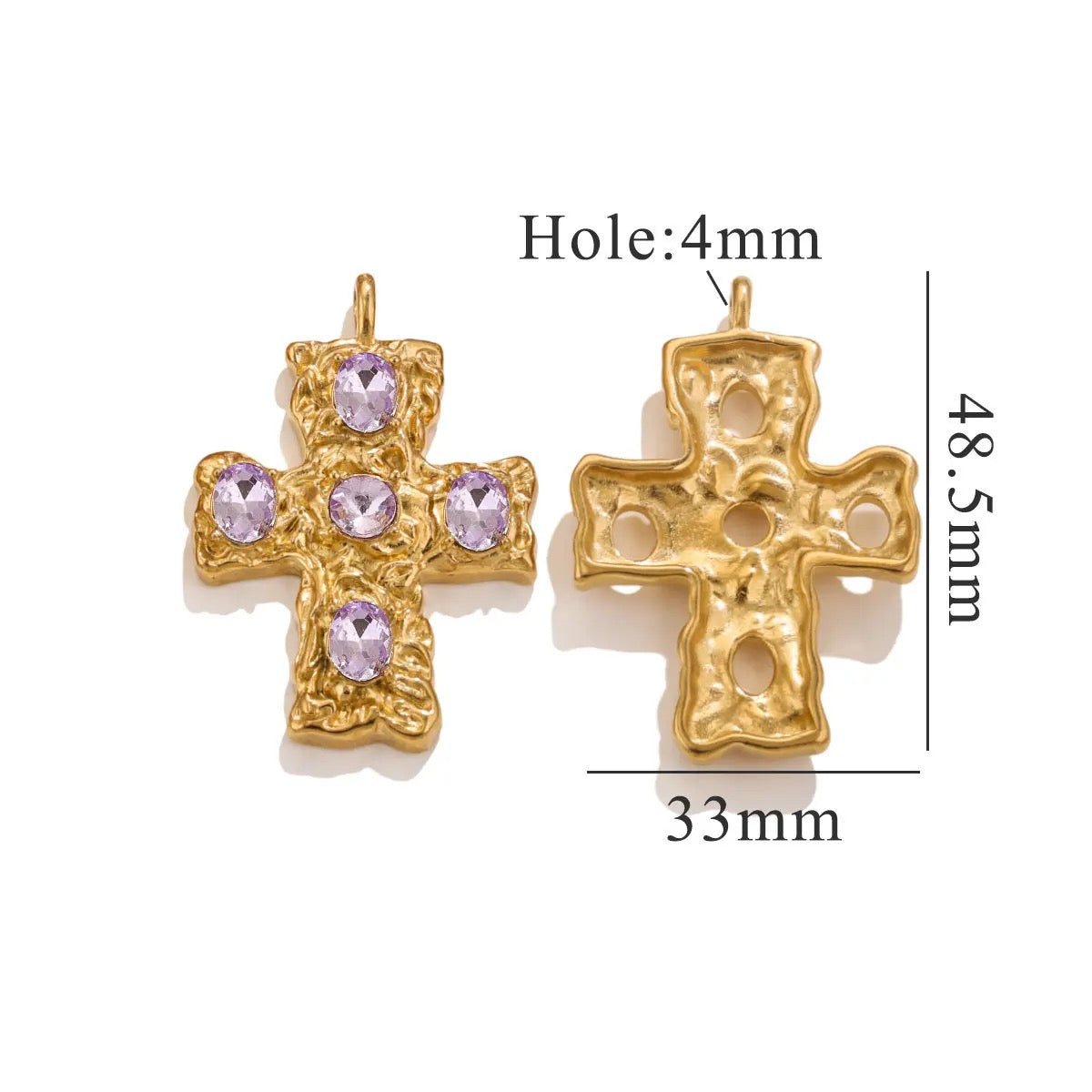 Chunky Cross Charm