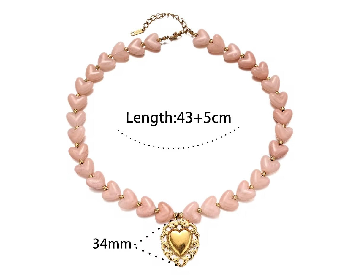 Rose Heart Neclace