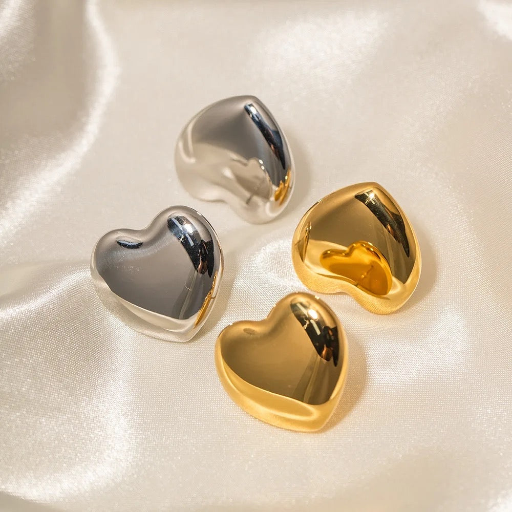 Thick Heart Earrings