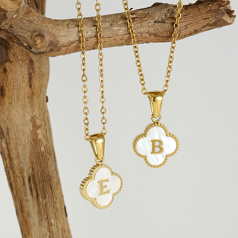 Clover Letter Necklace