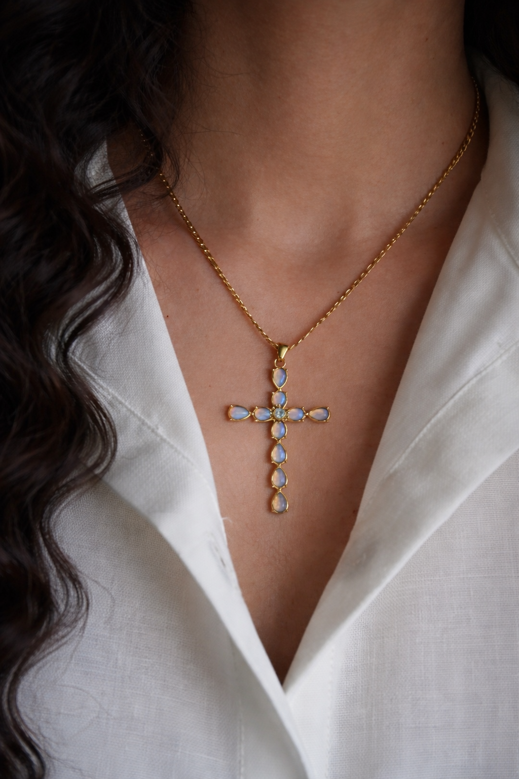 Bloom Cross Necklace