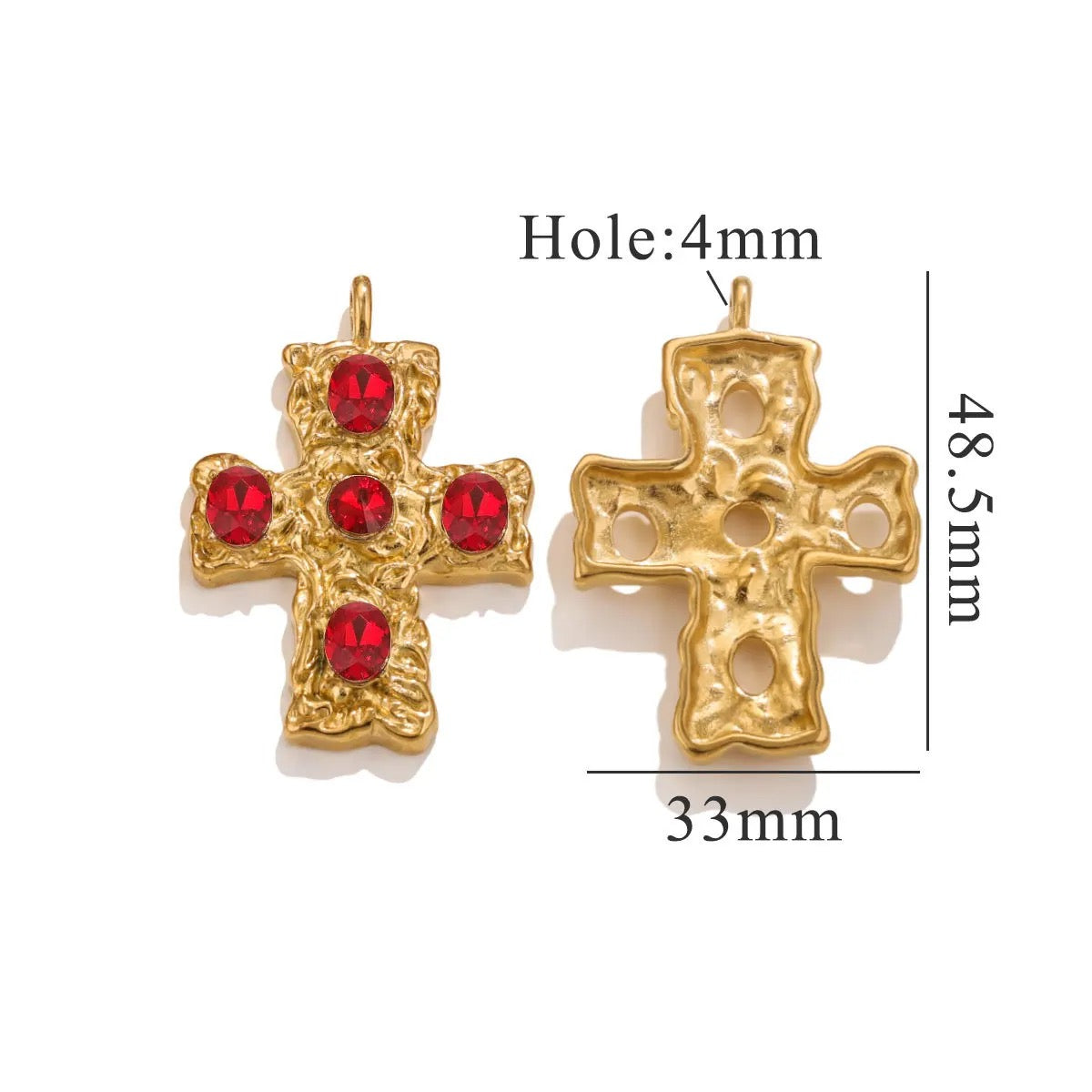 Chunky Cross Charm