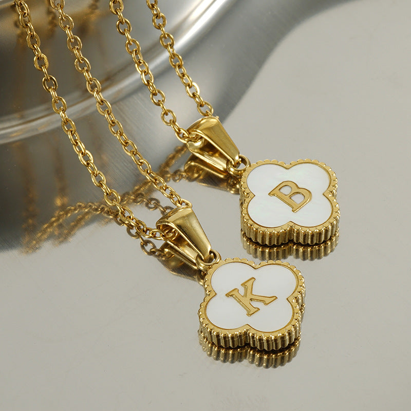 Clover Letter Necklace