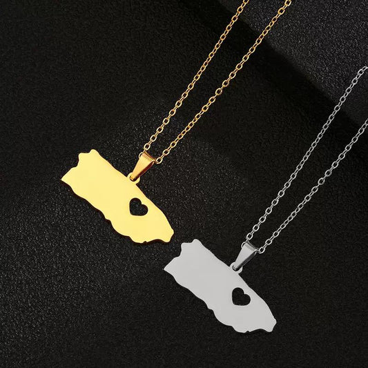 Boricua Outline Necklace| PRE ORDER