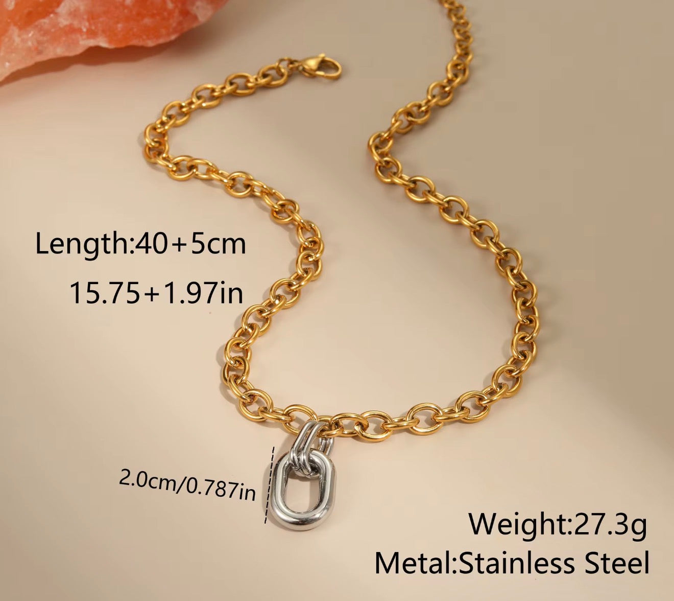 Two-Tone Link Necklace