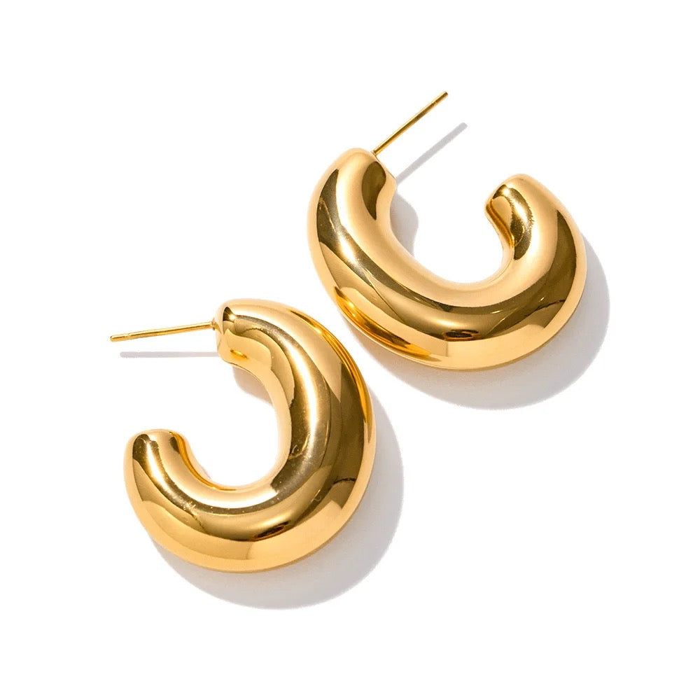 Steph Oval Chunky Hoops