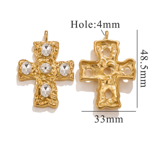 Chunky Cross Charm