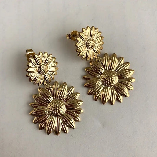 Vintage Sunflower Earrings